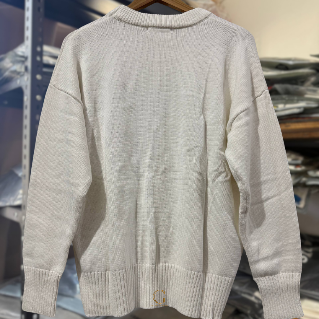 Ami Knitted Sweater White thumbnail 4