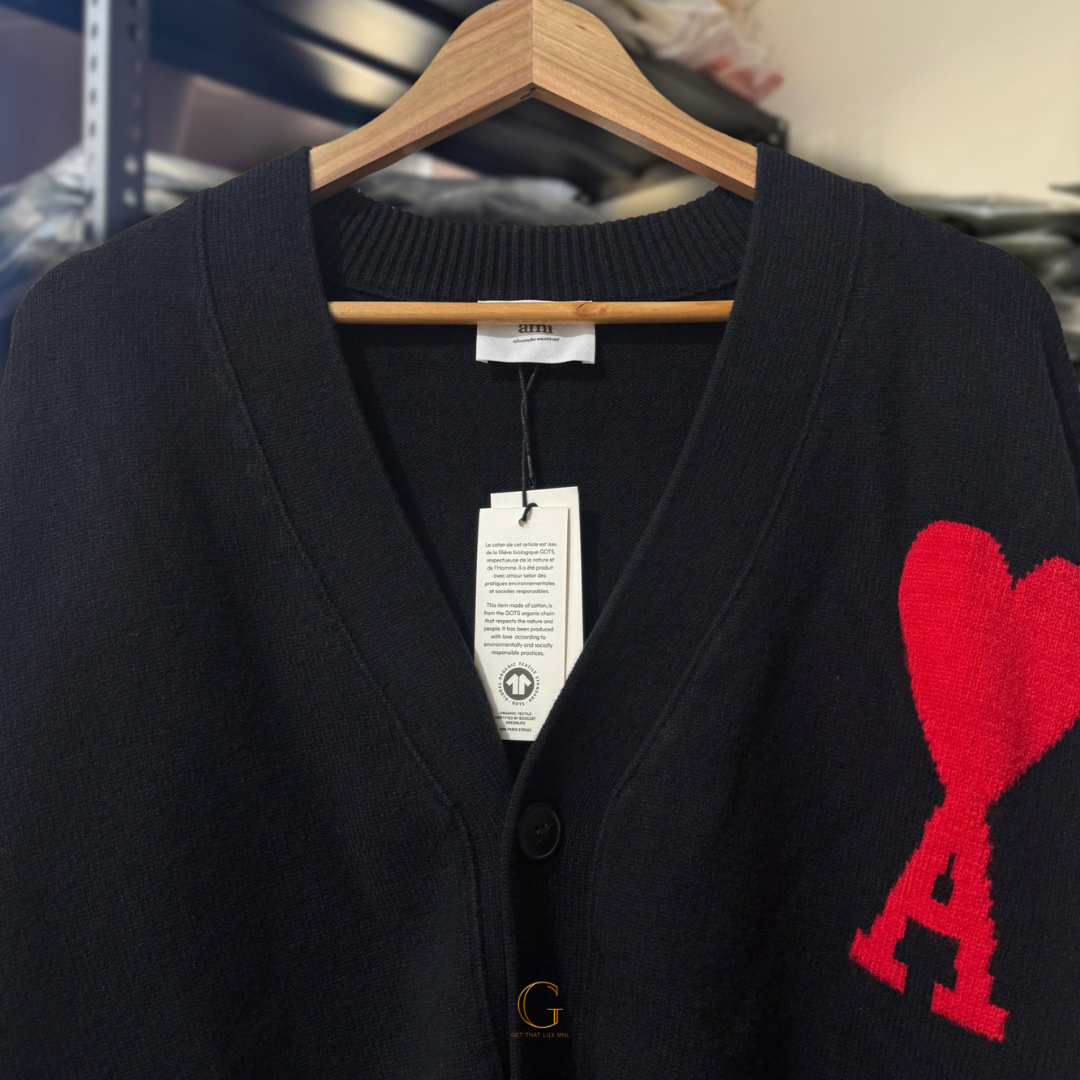Ami Knitted Cardigan Black thumbnail 2