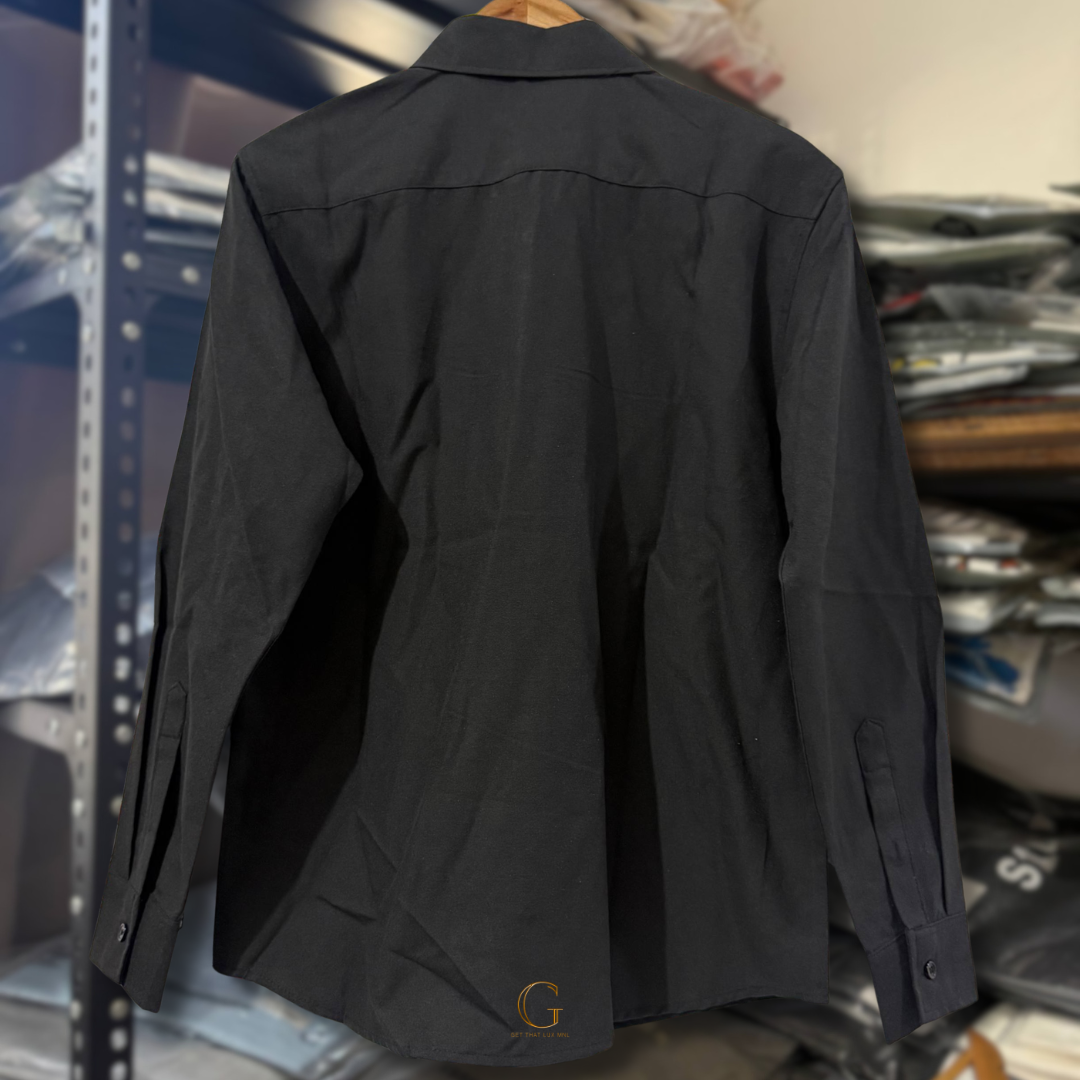 AMI Paris Polo Button Down Long Sleeves Black thumbnail 4