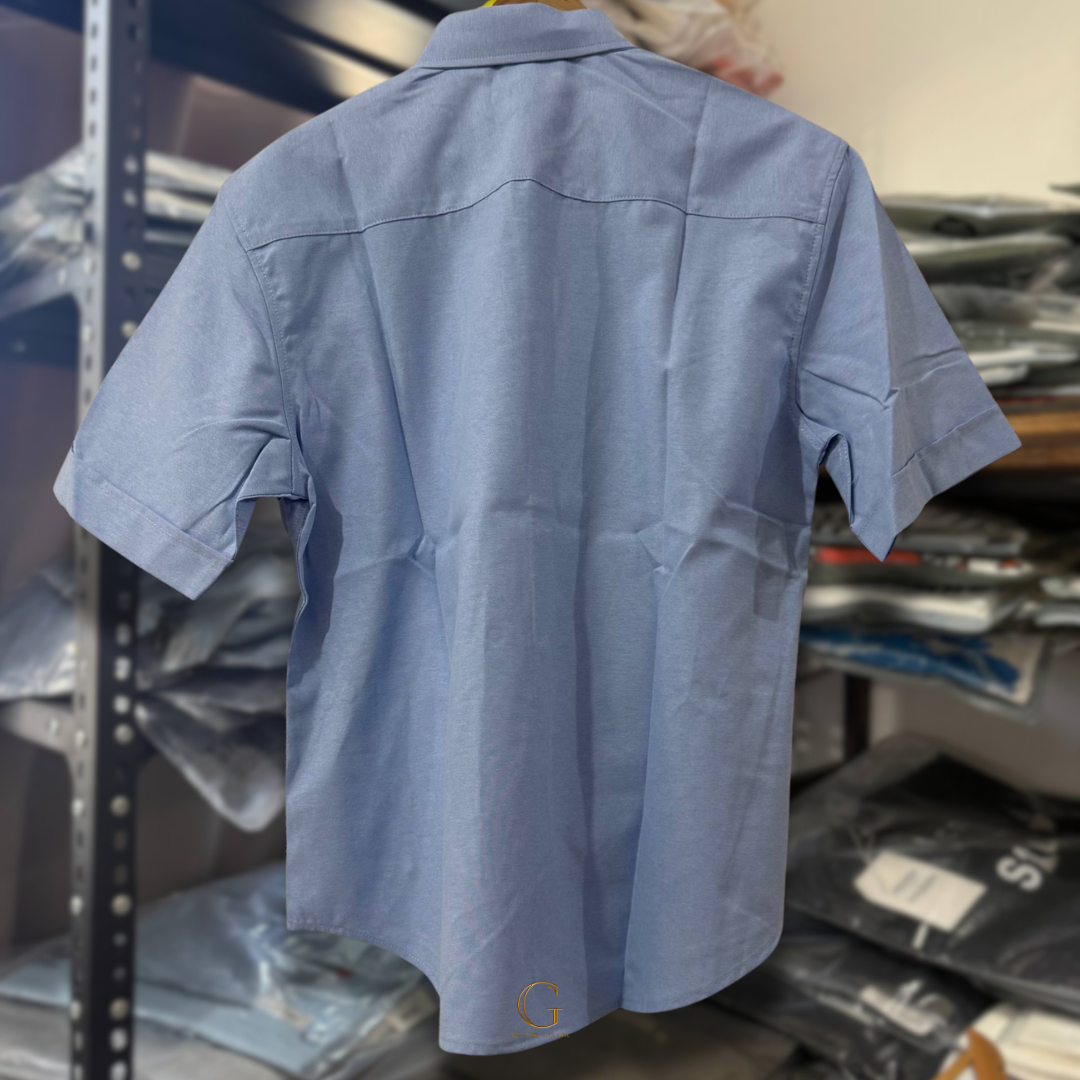 Ami Paris BOXY SHORT SLEEVES Button Down SKY thumbnail 4