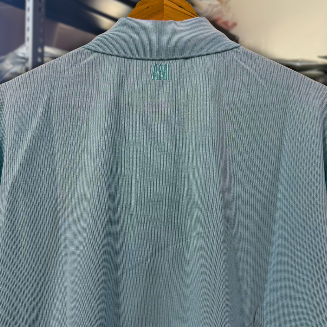Ami Polo Shirt SKY BLACK LOGO thumbnail 5