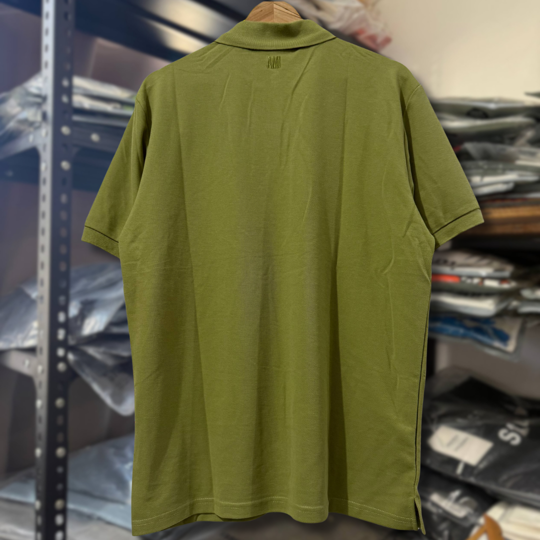 Ami Polo Shirt MOSS BLACK LOGO thumbnail 4