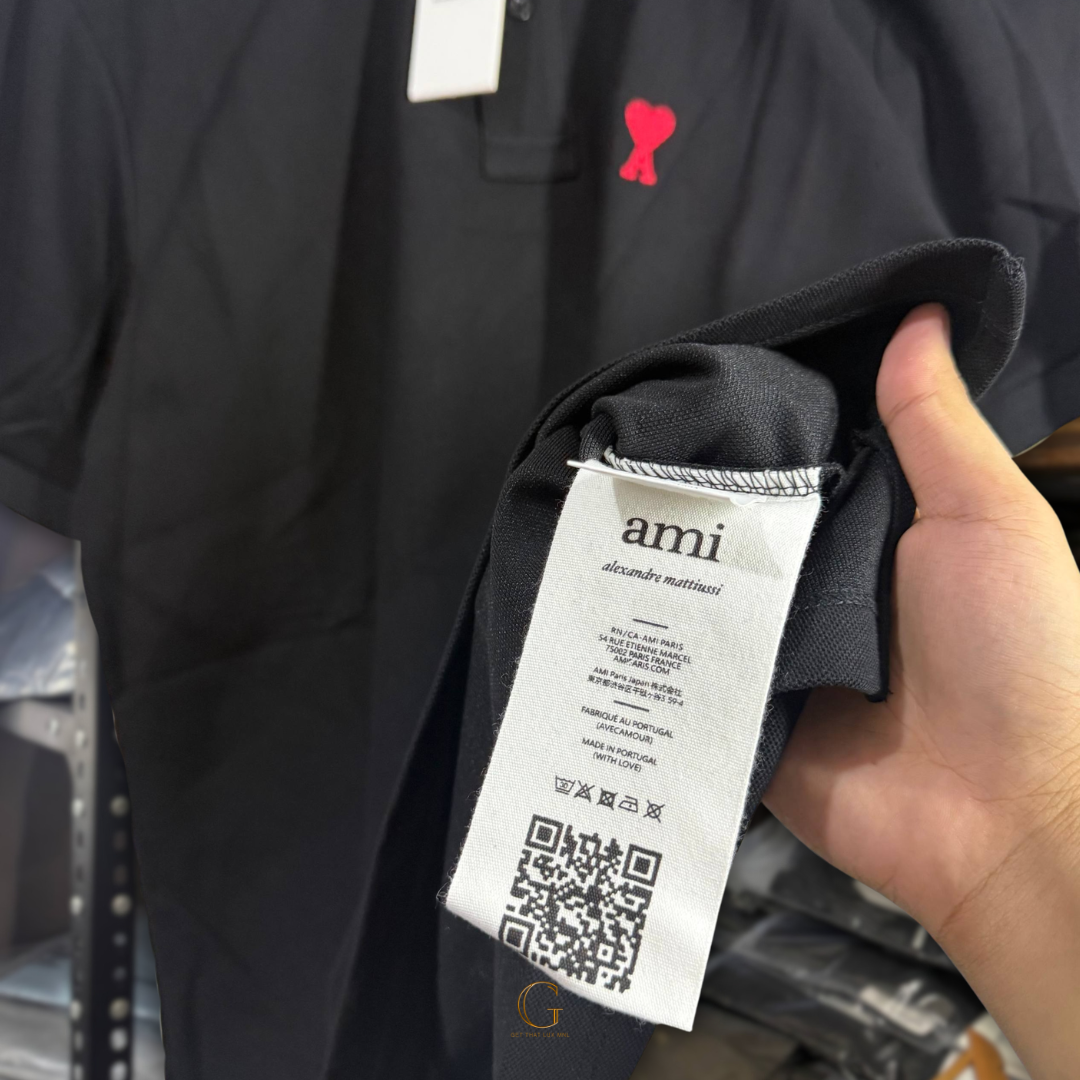 Ami Polo Shirt BLACK thumbnail 3