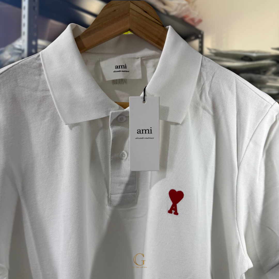 Ami Polo Shirt WHITE thumbnail 2