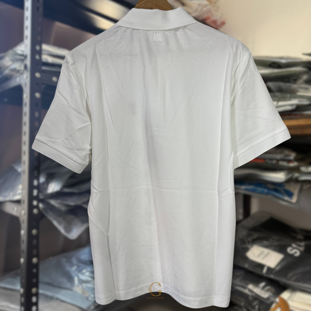 Ami Polo Shirt WHITE thumbnail 3