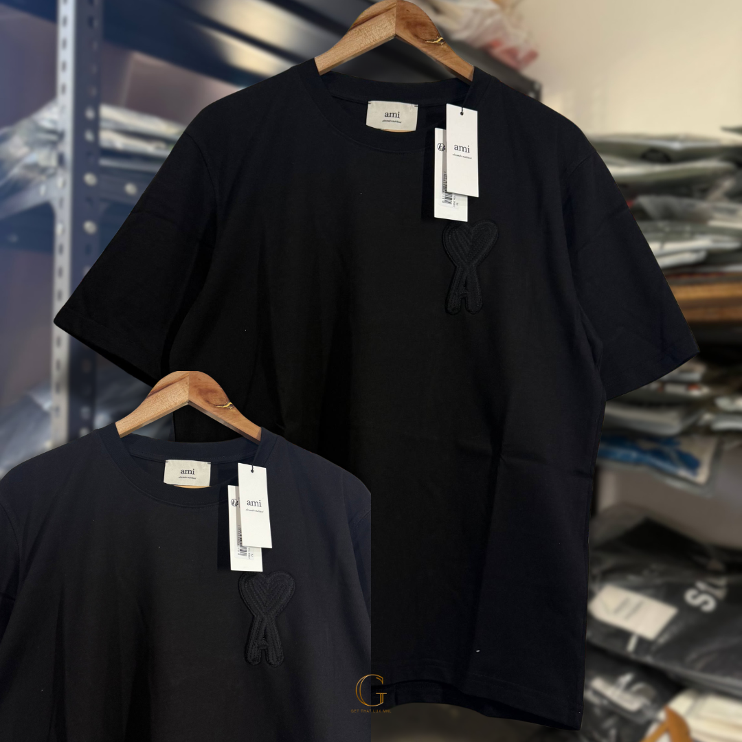 Ami Shirt ALL BLACK PATCH V1
