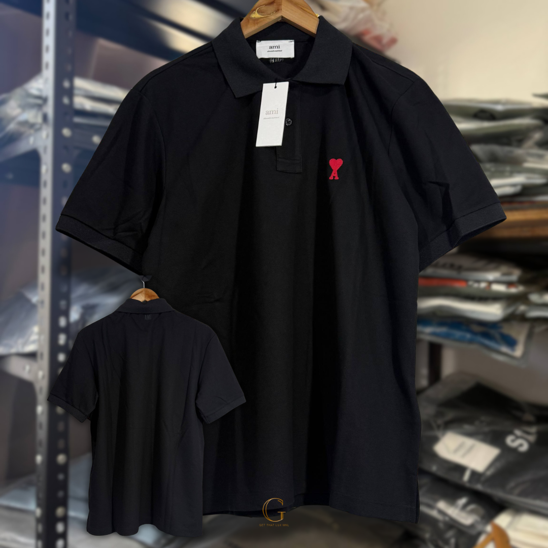 Ami Polo Shirt BLACK