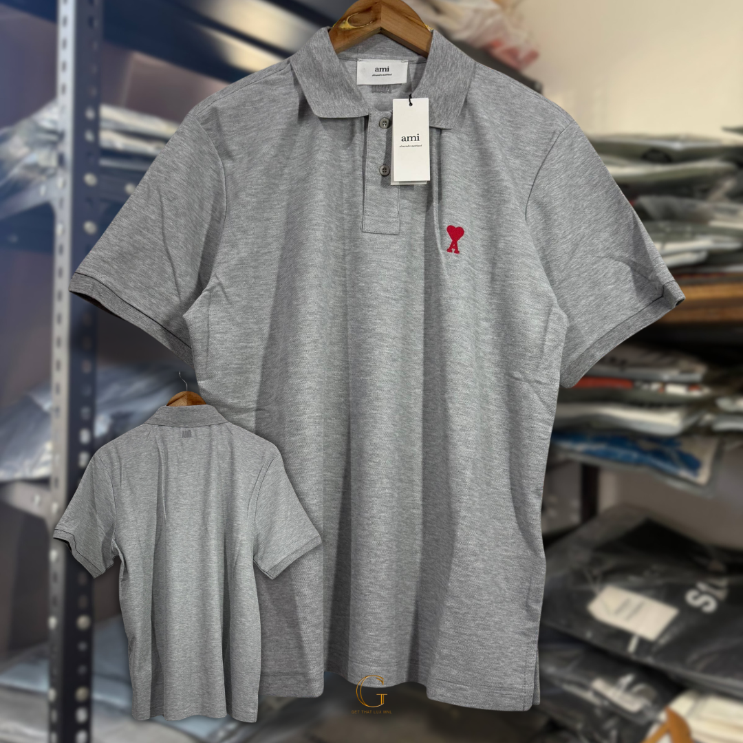 Ami Polo Shirt GRAY