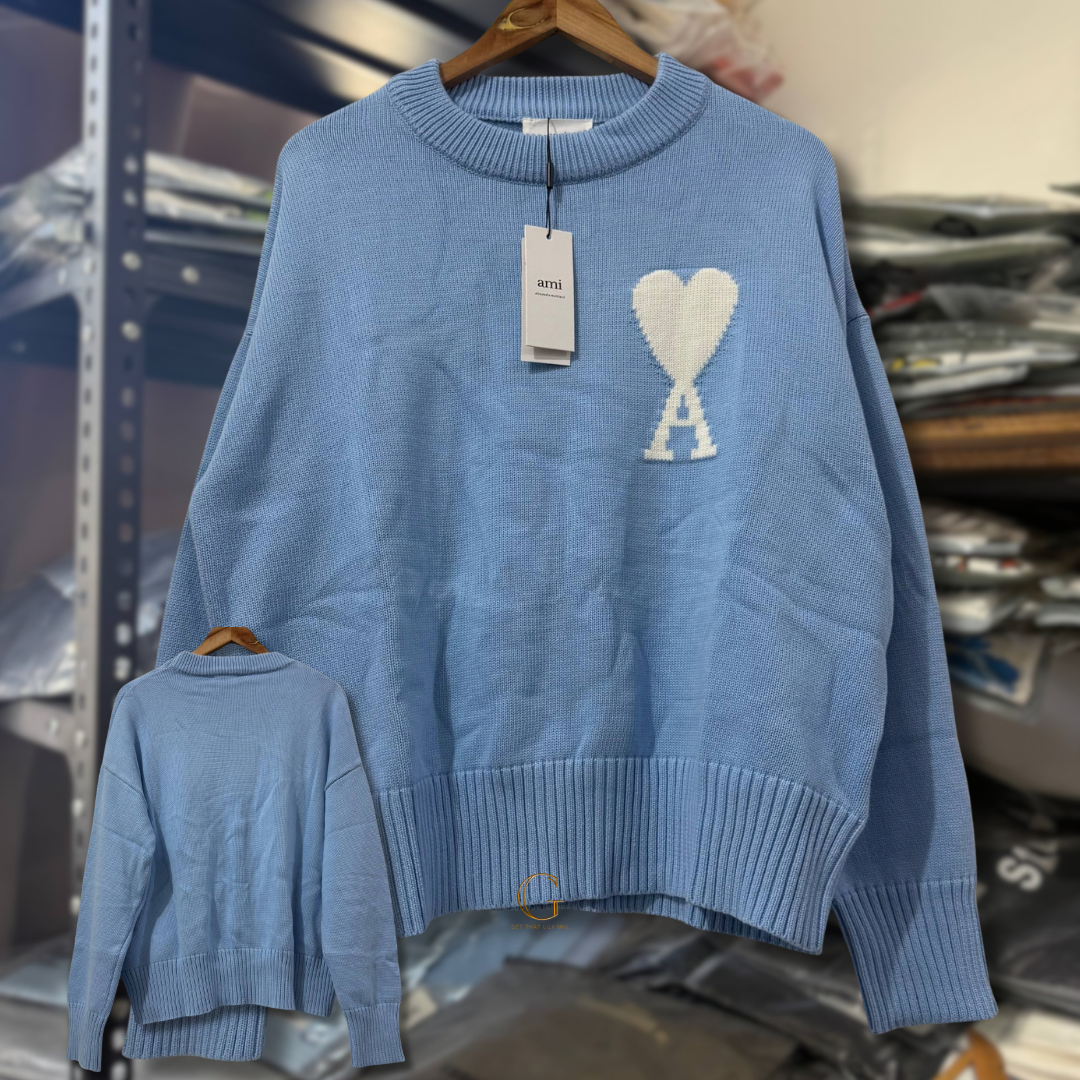Ami Knitted Sweater Sky